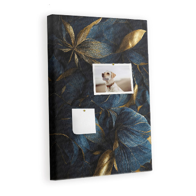 Cork memo board Dark floral