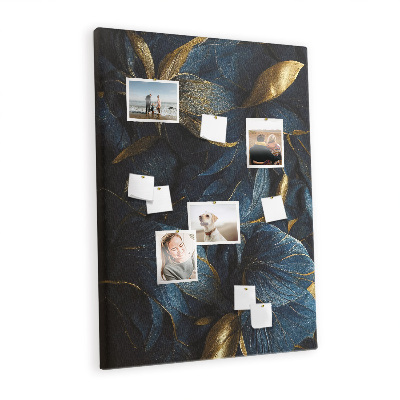 Cork memo board Dark floral