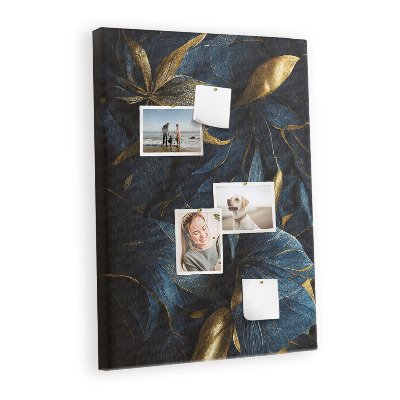 Cork memo board Dark floral