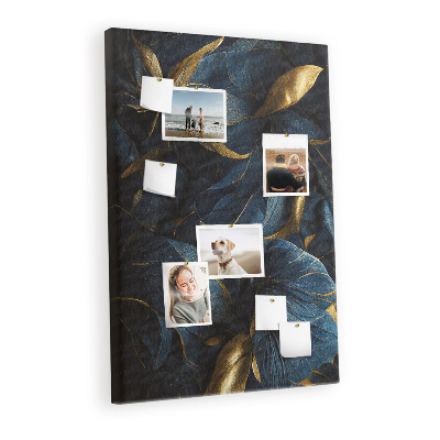 Cork memo board Dark floral