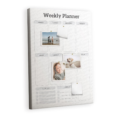 Cork memo board Weekly planner