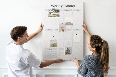 Cork memo board Weekly planner