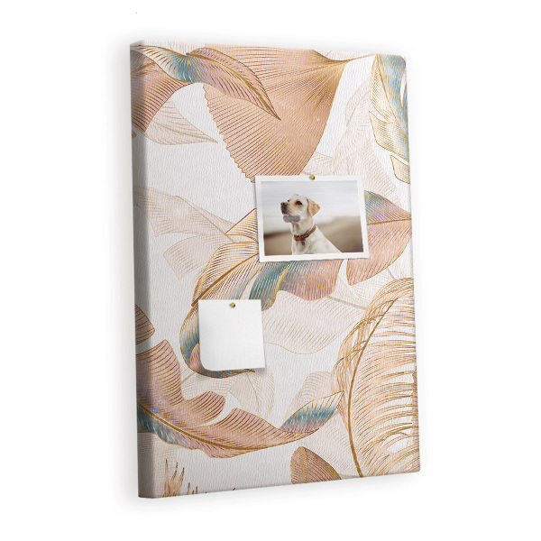 Cork memo board Pattern birds feather