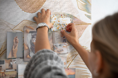 Cork memo board Pattern birds feather