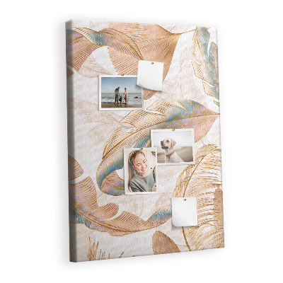 Cork memo board Pattern birds feather