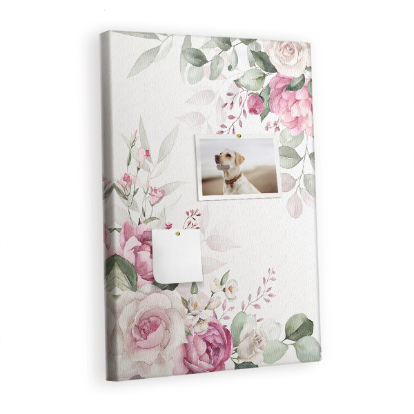 Cork display board Floral outskirt