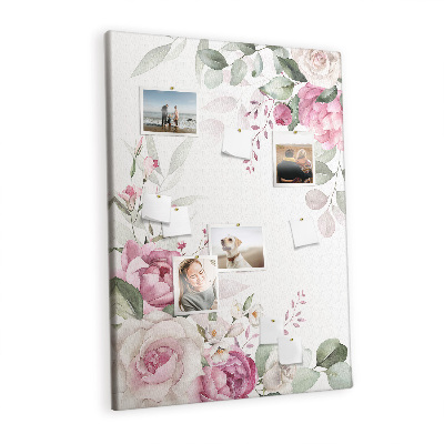 Cork display board Floral outskirt