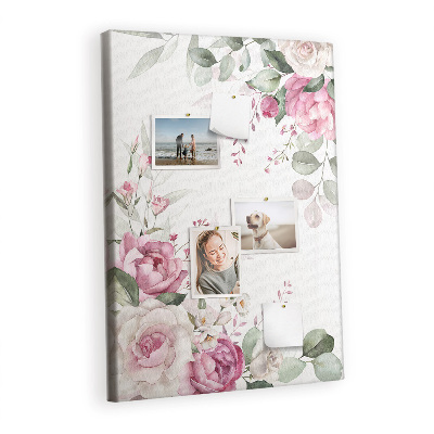 Cork display board Floral outskirt