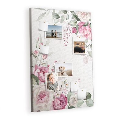 Cork display board Floral outskirt