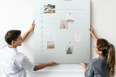 Cork memo board Travel planner