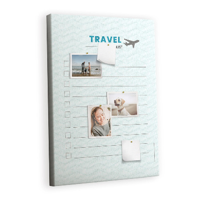 Cork memo board Travel planner