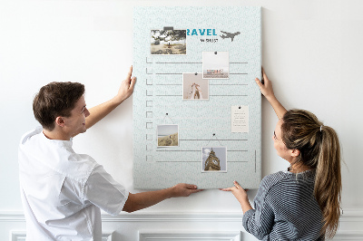 Cork memo board Travel planner