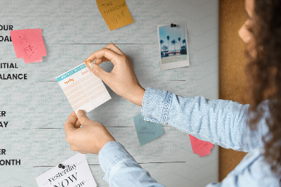 Cork memo board Goal planner