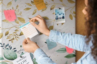 Cork pin board Floral pattern