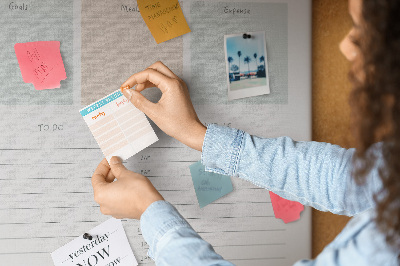 Cork pin board Today planner