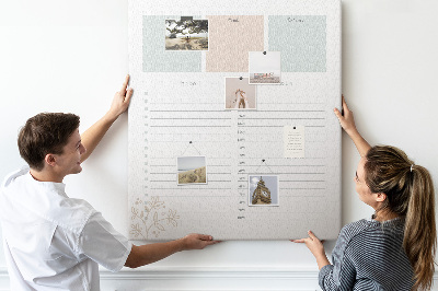 Cork pin board Today planner