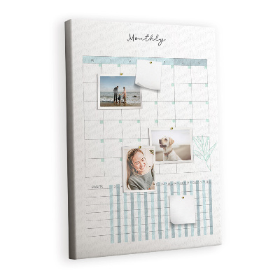 Cork pin board Monthly planner