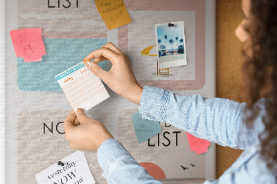 Cork board Summer notes