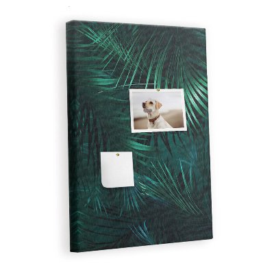 Cork board Tropical palm leaves