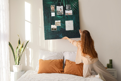 Cork board Tropical palm leaves