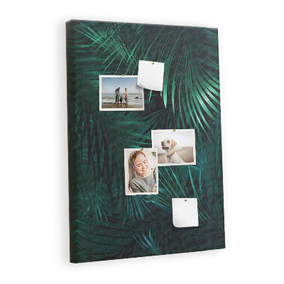 Cork board Tropical palm leaves
