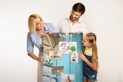 Cork board Hat and flip-flops