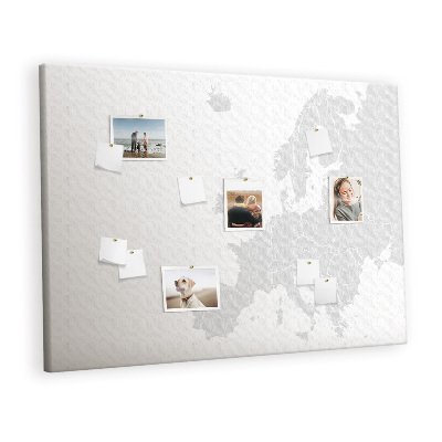 Pin board Europe map