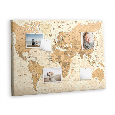 Pin board Mapa świata