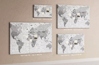 Pin board Mapa świata