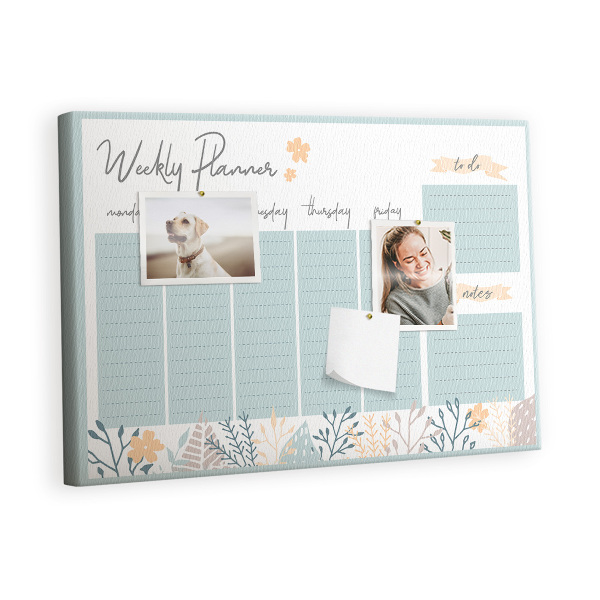 Pin board Floral schedule