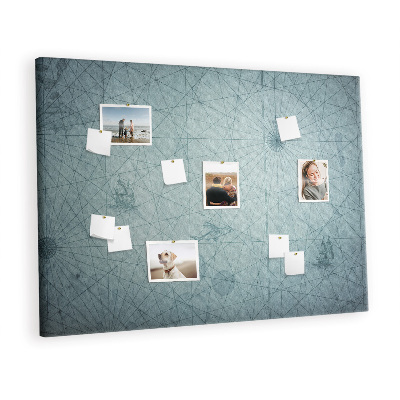 Decorative corkboard Retro style map