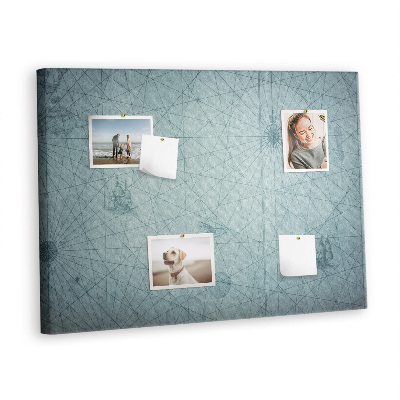 Decorative corkboard Retro style map