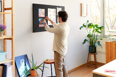 Cork display board Dark wall