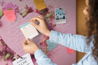 Pin board Flowers heart