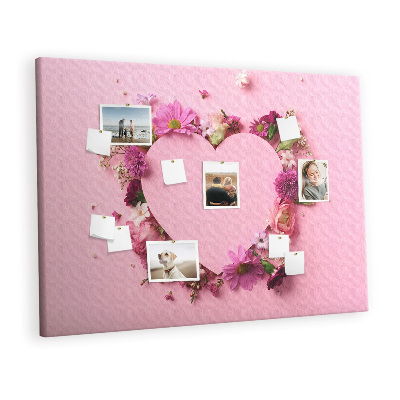 Pin board Flowers heart
