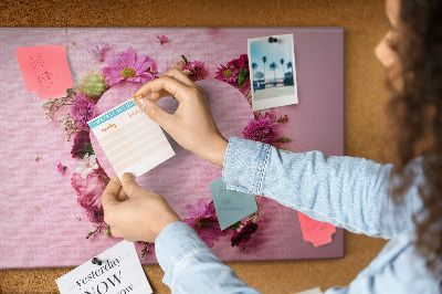 Pin board Flowers heart