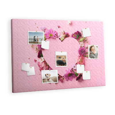 Pin board Flowers heart