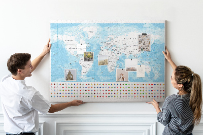 Pin board Map illustration