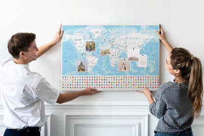 Pin board Map illustration