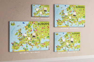 Pin board World map with flags