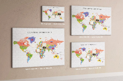 Pin board Flags map