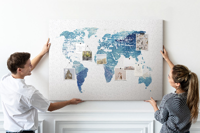 Pin board Map of the world