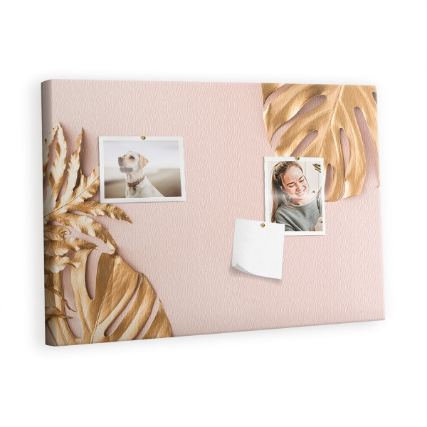 Pin board Tropic gold leaves