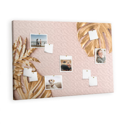 Pin board Tropic gold leaves