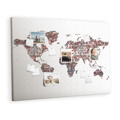 Pin board Bricks world map