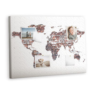 Pin board Bricks world map