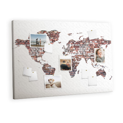 Pin board Bricks world map