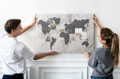 Pin board Map of the world