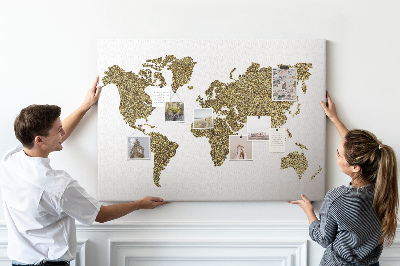 Pin board World map