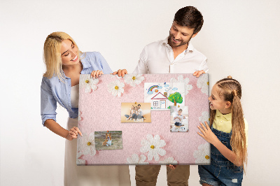 Pin board Daisy chamomile flowers